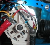 Alternator with external cooling air supplied