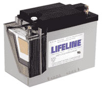 Cross section of a Lifeline AGM Battery